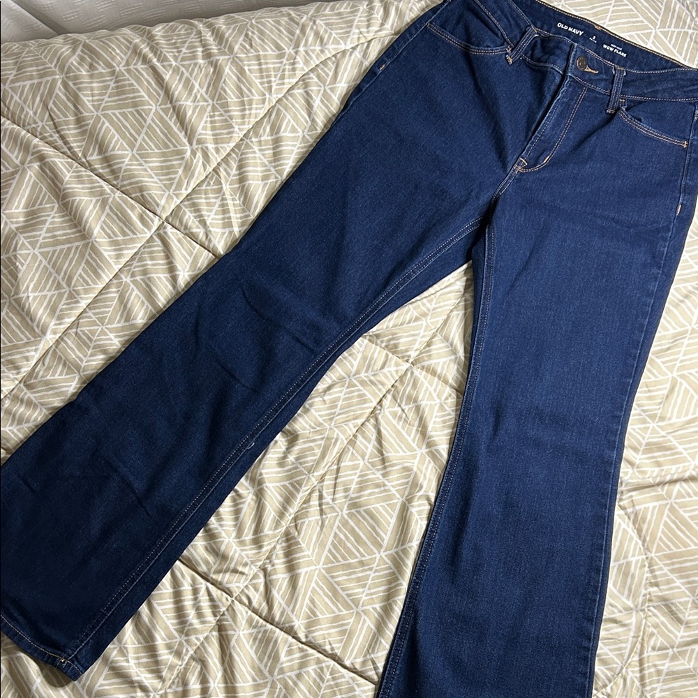 Dark Blue Women's Denim Flare Jeans